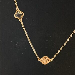 Dyadema made in Italy gorgeous onyx clover long necklace